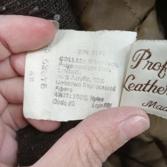 Vintage The Leather Shop Jacket Mens 48 X-Tall Leather Bomber Sears Quilted